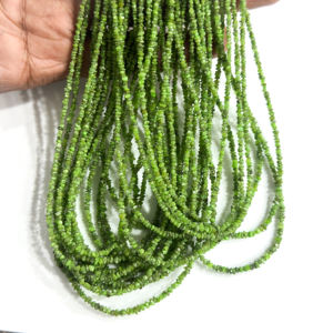 Cuentas de Granate Tsavorita Verde Natural Facetadas en Forma de Rondelle de 2.5-3.5mm, Hilos Sueltos para Fabricación de Joyas, Suministros al por Mayor - Product Image 2
