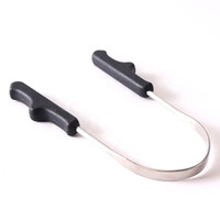Ensemble de grattoir à langue en acier inoxydable pour soins bucco-dentaires Nettoyeur de bouche en métal avec étui Outil de grattoir oral pratique