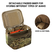 Caja de Almacenamiento para Cartuchos, Camuflaje MC, Porta Cartuchos Modular, Estuche Acolchado para Equipo de Tiro