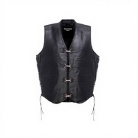 Gilet décontracté pour homme en cuir véritable et toile, respirant, coupe-vent, pour l'extérieur, service OEM personnalisé, quantité en gros, col en V