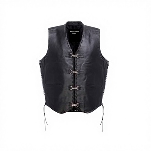 Chaleco de Cuero Genuino para Hombre, Último Modelo, Transpirable, Resistente al Viento, para Uso en Exteriores, Servicio Personalizado OEM, Cantidad al por Mayor, Cuello en V - Product Image 1