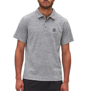 Polos pour hommes de style classique Chemises d'extérieur en coton de coupe régulière T-shirts polo solides respirants décontractés pour hommes - Product Image 1
