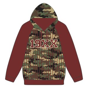 DST Delta Camo ร่างกาย Maroon Raglan pinstripes hoodie ผ้าฝ้ายกรีก sorority เครื่องแต่งกายก่อตั้งปี hbcu soror - Product Image 2