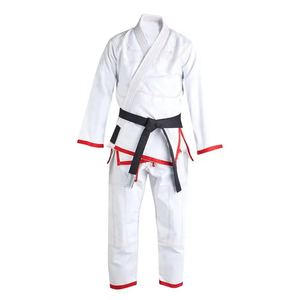 Uniforme blanco de Jiu Jitsu de marca superior profesional hecho a medida BJJ Kimono Gi para entrenamiento de artes marciales Unisex 100% algodón duradero - Product Image 1
