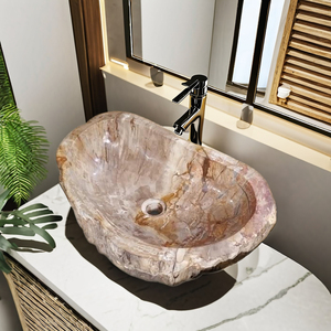 Lavabo et évier en pierre de rivière naturelle, design traditionnel, gris foncé, taille personnalisée - Product Image 4