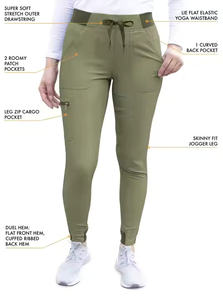 2025 diseños de colores de moda Strech Uniforme trajes Pro Scrub Set para mujeres Sweetheart cuello en V Scrub Top & Yoga Jogger Scrub Pants - Product Image 4