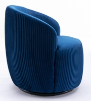 Chaise d'Appoint Pivotante Moderne avec Tissu de Lin Rembourré Blanc Fauteuil Lounge pour Salon ou Hôtel