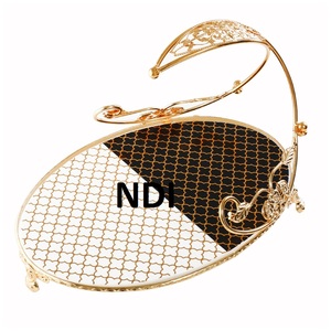 Bandeja de servicio de diseño moderno para comida, bandeja para servir té y café, bandeja de forma redondeada de calidad superior para servicio de catering de cocina - Product Image 6