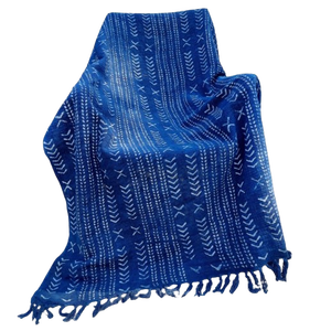 Hot Bán Hữu Cơ Indigo Ném Bùn In Ném Và Chăn Handloom Dệt Giá Nhà Máy Trực Tiếp - Product Image 3