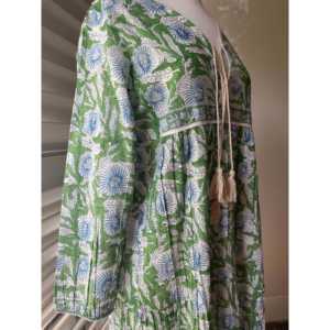 Vestido Maxi Verde Vintage - Elegante con Cintura Imperio, Talla Única (XS-6XL) para Ocio, Club, Día y Fiesta, Primavera y Otoño - Product Image 3