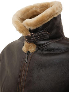 Vente en gros Veste en fourrure de mouton décontractée pour homme Automne Hiver Nouvelle grande taille Fermeture éclair devant Logo Polaire épais - Product Image 4