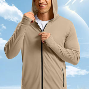 Sudadera con capucha y cremallera personalizada Streetgrace para hombre, tela de mezcla de algodón suave OEM con impresión de logotipo y marca de etiqueta privada - Product Image 5