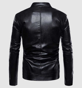 Diseña Tu Propia Chaqueta Bomber de Cuero, Chaqueta de Cuero para Hombre de Alta Calidad, Estilo Motero, Manga Larga, Impermeable - Product Image 2
