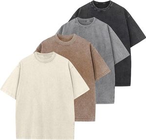 T-shirt en coton peigné 100% de qualité supérieure, 220 g/m², poids lourd, col oversize, manches courtes, unisexe, motif imprimé lettres, séchage rapide - Product Image 1