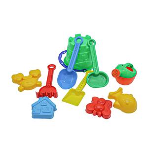 Juego de arena de plástico colorido al por mayor para niños, juguetes de verano, Cubo de Castillo, regadera, paletas surtidas, rastrillo, moldes divertidos - Product Image 3
