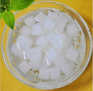 Cubes de Nata de Coco Premium en Sirop, Gommes de Coco avec Graines de Basilic, Prêts à Consommer, Ingrédient de Dessert Tropical pour Bubble Tea - Product Image 4