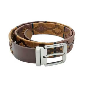 Ceintures en cuir pur étiquetées équestres de haute qualité ceintures en cuir de conception unie pour les cavaliers féminins boucle en or - Product Image 3