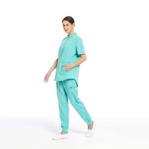 Conjuntos de Uniformes Médicos para Mujer Hechos a Medida, Uniformes de Hospital al por Mayor, Camisetas de Manga Corta y Pantalones 100% Algodón Ecológico para Adultos - Product Image 3