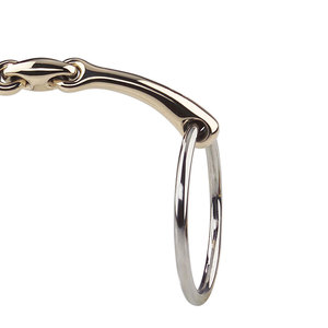 Broca De Filete de anillo suelto de cobre, broca de caballo de acero inoxidable con boca de cobre, tachuela ecuestre, equipo de entrenamiento y equitación - Product Image 4