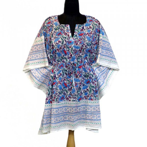 Nouvelle arrivée : Robe kaftan de plage taille unique 100% coton, imprimée à la main, magnifiques kaftans de plage à prix de gros - Product Image 1