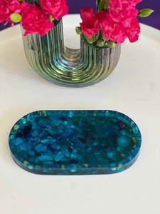 Resin Decorative <b>Tray</b> in Multiple Colors Cosmetic Organizer Home Decor Oval Resin <b>Tray</b> Vanity <b>Tray</b> High Quality - Product Image 3