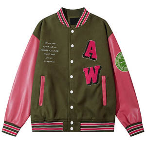 เสื้อแจ็กเก็ตเบสบอลผ้าฟลีซสำหรับผู้ชายเสื้อแจ็กเก็ตหลากสีสำหรับวัยรุ่นและผู้ใหญ่สำหรับผู้ชายแฟชั่น - Product Image 2