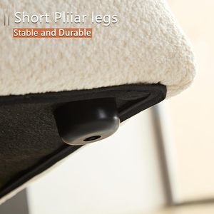 Luxury 3-Seater Teddy Curved Couch White Solid Wood Frame <b>Sofa</b> Set with Soft Density <b>Sponge</b> Filler Fabric <b>for</b> Living Room - Product Image 5