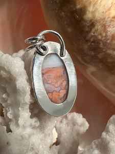 Hecho a mano oro algodón caramelo Rosa ágata colgante plata esterlina Vintage compromiso piedras preciosas naturales joyería elegante versátil - Product Image 2