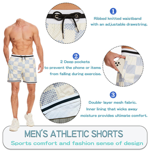 Pakistán hizo nuevos pantalones cortos de baloncesto cómodos de moda deportes Casual transpirable secado rápido Fitness malla pantalones cortos para hombres - Product Image 2