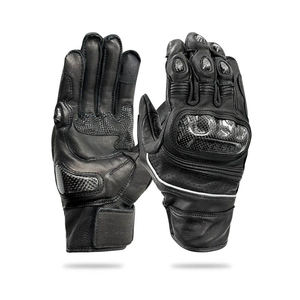 Gants de moto de fabrication professionnelle hommes en cuir moto course gants de protection d'écran tactile de doigt complet - Product Image 2