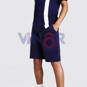 Nouvelle tendance ensemble court hommes logo sur mesure t-shirt avec short assorti ensembles t-shirt à manches courtes deux pièces ensemble court - Product Image 5