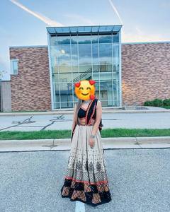 Lehenga Choli con Detalles en Tela de Muselina de Algodón Pesada, Reversible, Estampado Digital Informal, Hermoso, Real, para Todas las Temporadas - Product Image 6