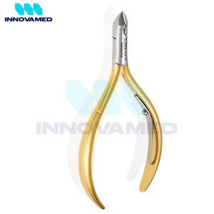 Best Supplier 2025 New Arrival Customized Highest Quality Stainless Steel Curved Durable Wide Jaw Opening Golden Finish Cuticle - Product Image 2