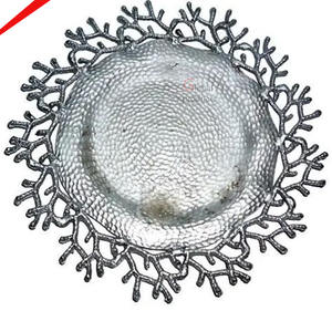 Nouveau design 2024 Plaques de chargeur en métal martelé argenté - Product Image 1