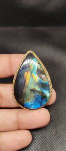 Cabujón de Labradorita Natural Multicolor, Piedra Preciosa Verde para Joyería, Piedra Brillante Pulida - Product Image 3