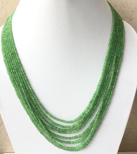 สร้อยคอลูกปัดทซาวอไรต์ทรงเหลี่ยม  หินธรรมชาติ  สำหรับทำเครื่องประดับชั้นดี สร้อยคอลูกปัดอัญมณี - Product Image 3