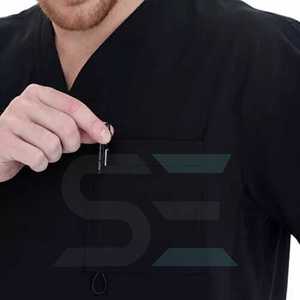 Haut et pantalon d'infirmière unisexe en coton polyester à impression personnalisée pour hôpital médical, respirant, pour hommes et femmes - Product Image 4