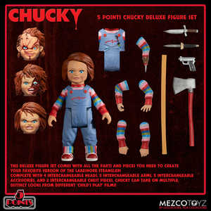 Figurine d'action Chucky 5 Points Deluxe, jouet en vinyle personnalisé, figurine décorative, état neuf, plastique ODM pour collection et exposition - Product Image 5
