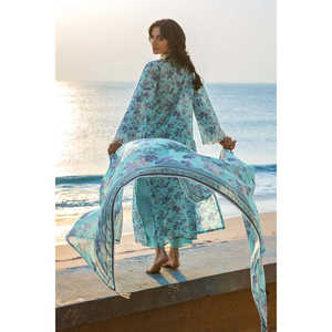 Traje de 3 Piezas para Mujer con Bordado Schiffli, Estampado y Encaje, con Dupatta CL-52495 - Product Image 3