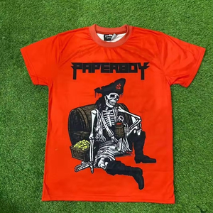 Men's <b>Aesthetic</b> Washed Double Layer Short Sleeves Custom Distressed T Shirt Men's Graphic Distressed Tee Shirts With Low MOQ - Product Image 5