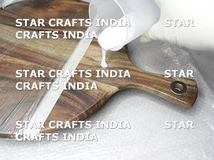 100% planche à découper en bois et résine blanche planche à découper de fromage de taille personnalisée de bonne qualité pour Restaurant à faible coût - Product Image 2