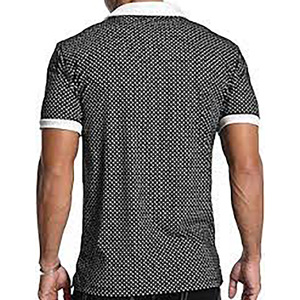 เสื้อโปโลสำหรับผู้ชายผ้าฝ้ายแห้งเร็วและแข็งแรงระบายอากาศได้ดีสไตล์เรียบง่าย - Product Image 5