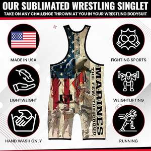 Camiseta de lucha libre profesional personalizada de alta calidad Spandex/poliéster para hombres con sublimación personalizable Color y diseño - Product Image 5