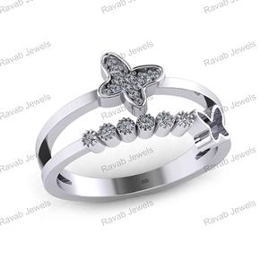 1.30mm 925 argent papillon bague de fiançailles bon prix femmes lait maternel souvenir bijoux composants approvisionnement direct d'usine - Product Image 1