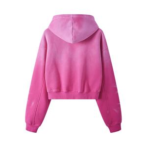 เสื้อมีฮู้ดผ้าฟลีซเทอร์รี่โอเวอร์ไซส์ผ้าคอตต้อนปักลายออกแบบได้ตามต้องการ - Product Image 2