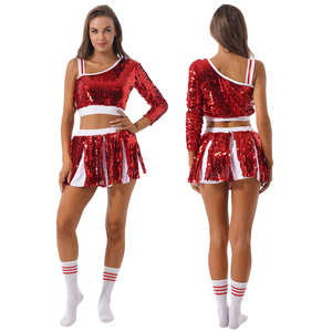 Uniforme de porristas de Spandex personalizado de alta calidad para mujer profesional OEM Unisex Cheer Practice Sets con impresión por sublimación - Product Image 5