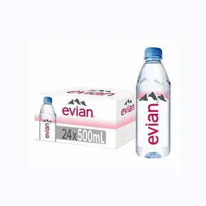 Água de nascente natural Evian (1,5L/12pk), Preços para água engarrafada Evian no atacado, água mineral Evian 330 ml em garrafa pet