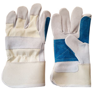 Gants de travail en cuir avec double paume pour la durabilité Gants industriels à double paume pour les mécaniciens et les constructeurs - Product Image 1