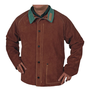 Premium Saleh Enterprises Unisex Welding Leather Work Coverall Heat Resistant Flame Retardant Anti-static Industrial Workwear - Product Image 3