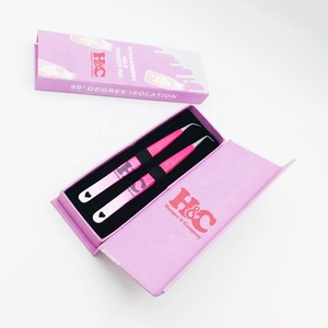 Nuevo Juego de Pinzas para Extensión de Pestañas de Volumen, Precisión, Acero Inoxidable, Duraderas, Antiestáticas, Longitud Personalizada, 45 Grados - Product Image 6